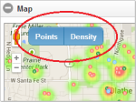 Google Map w/ Points/Density Toggle