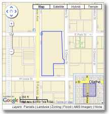 Google Map w/ Property Lines example